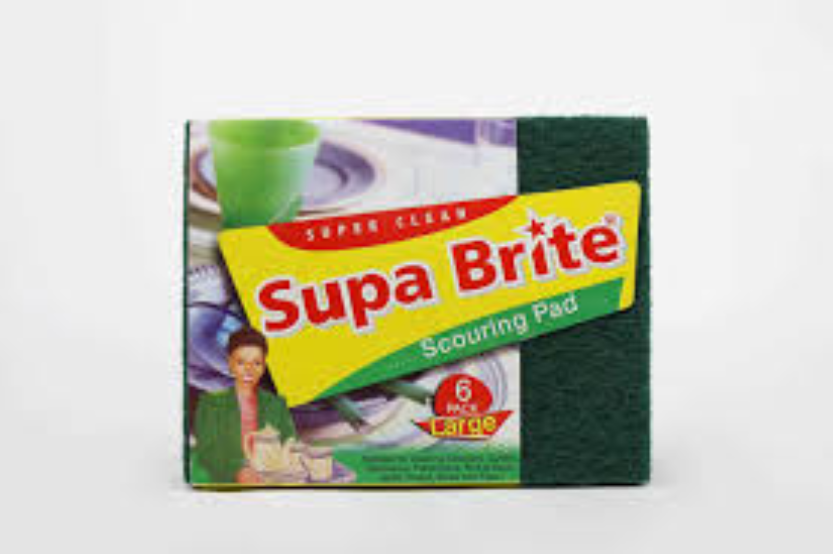 SUPA BRITE SCOURING PAD 4PK